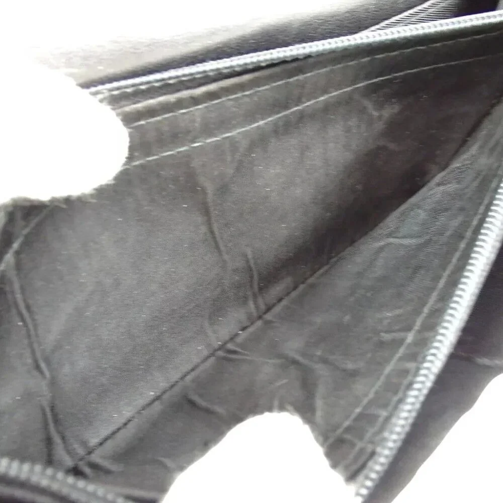 821133AM (V1) Christian Dior Wallet Long Trotter Flap Black PVC